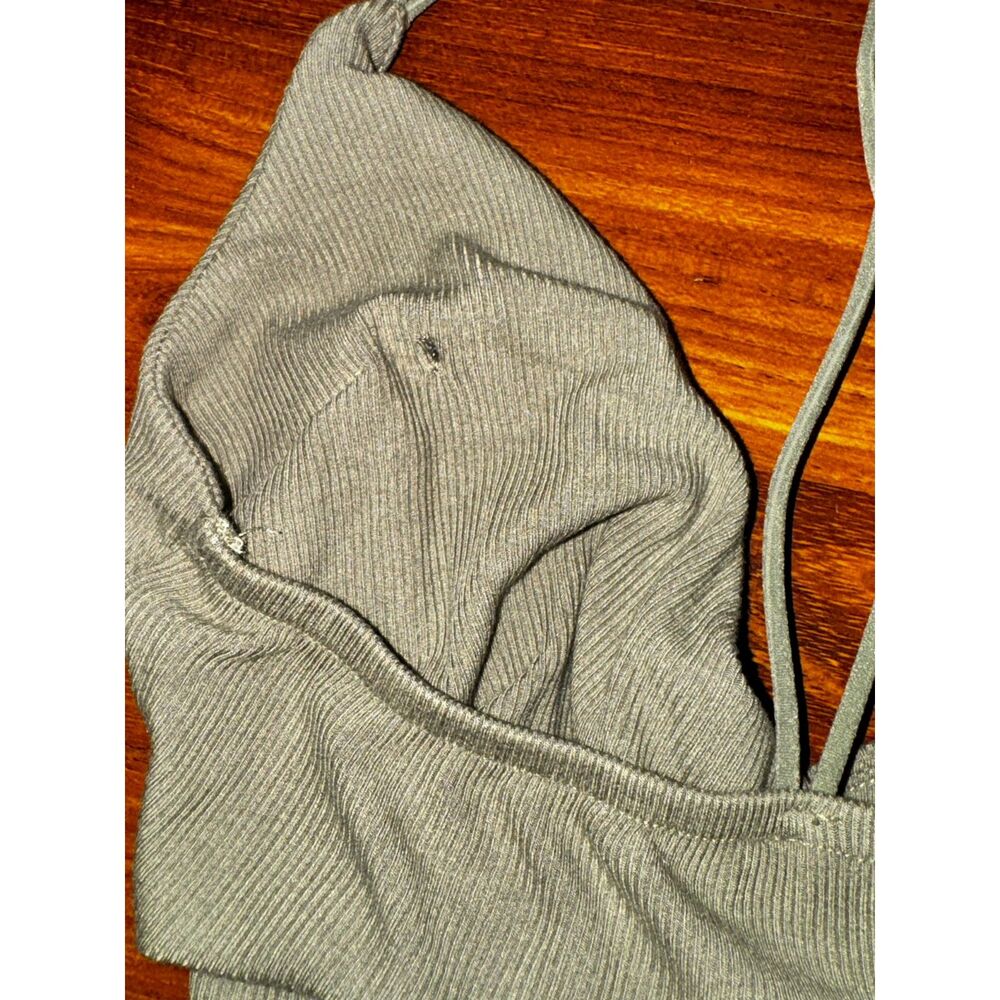 Olive Green CrissCross Bodycon Mini Dress - Picture 4 of 4